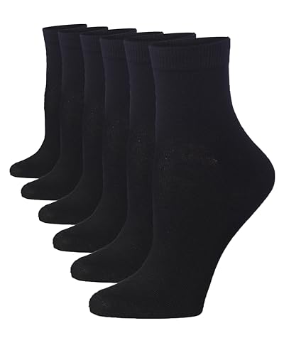 Image of Tipi Toe Women's 6 Pack Lightweight & Versatile Quarter Socks, Ideal for Casual & Everyday Wear