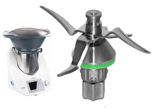 Descrizione Il set di coltelli compatibile si adatta perfettamente al tuo Bimby TM5/TM5 include le lame, la parte interna del cuscinetto delle lame del coltello e la testa di allenamento che si inserisce sul mozzo di allenamento fissato sul robot Bimby
