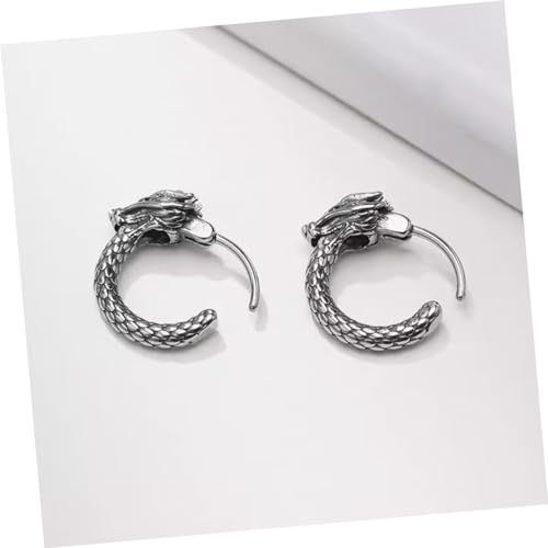 VALICLUD 1 Par De Brincos Com Padrão De Dragão Brincos Da Moda Brincos De Argola Brincos Masculinos