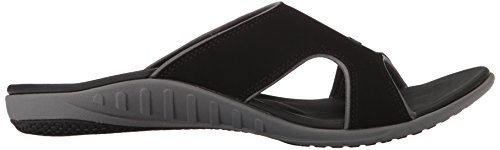 Spenco Men's Kholo Slide Sandal, Carbon/Pewter, 12 M