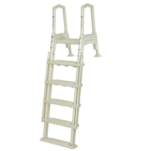 Escalera de seguridad plegable para piscina color blanco perla miniatura 1
