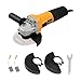 Hoteche 115/125mm 800W Winkelschleifer - 10000rpm Leerlauf, Gelb, Farbige Verpackung