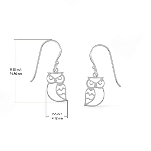 Boma Jewelry Sterling Silver Open Owl Dangle Earrings4