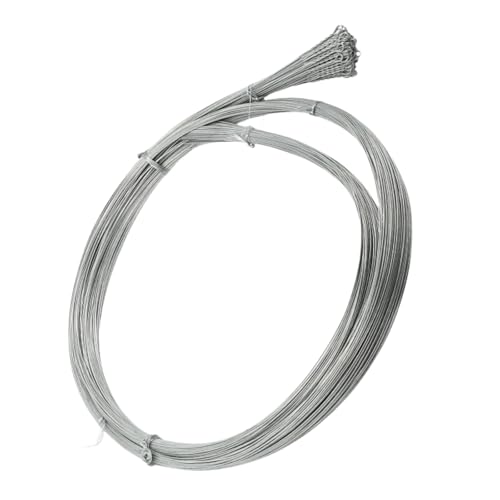 jxgzyy 100 Roll Bailing Wire 14 Gauge 14 ft Galvanized Steel Wire Single Loop Rope Bendable Baling Wire for Securing Packaging Cardboard Paper Textiles Plastics