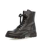 Gabor Damen Biker Boots, Frauen Stiefeletten,Wechselfußbett,Stiefel,Bootee,Booties,halbstiefel,Kurzstiefel,schwarz,35.5 EU / 3 UK