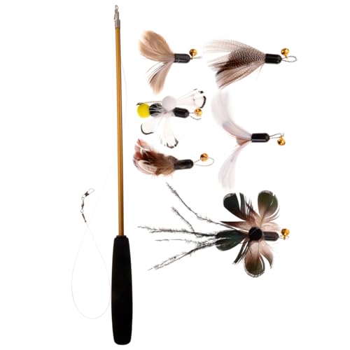 BESPORTBLE 1set Interactive Cat Toys Simulated Refills for Indoor Cats Engaging Kitten Teaser Toys Lightweight Portable Fun for Playtime