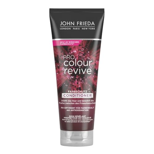 John Frieda Pro Colour Revive - Acondicionador de protección del color - Contenido: 250 ml - PH optimizado para la conservación del color - Fortalece el cabello - Mantiene el color entre las visitas a