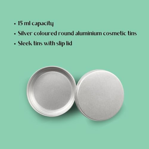 Image of Kalart Creations Silver Aluminium Lip Balm Empty Refillable Containers 15 ml - pack of 4