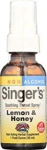 Herbs Etc. Singer's Saving Grace Lemon & Honey - Herbal Remedy Spray Aids Throat Comfort & Health - Soothing Hydrating Throat Support - Throat Relief Spray with Licorice - 1 fl oz (About 75 Servings)