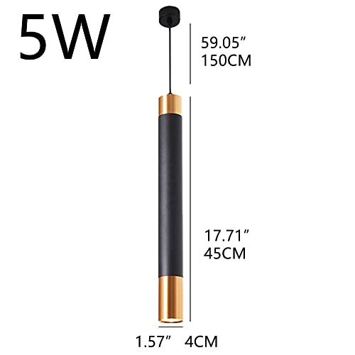 Lámpara colgante de tubo largo LED blanca de aluminio de 40 cm 3