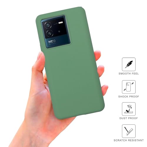 Image of SPRIG Compatible with iQOO Neo 6 5G Premium SilkTone Back Cover Drop Tested Shock Proof Mobile Case for Men, Women, Boys and Girls with Camera Protection (Mint Green)