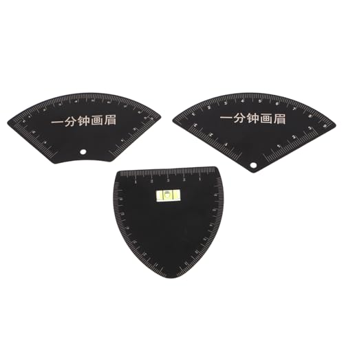 BEBEMOKO 3個眉毛デザインツール 点 眉シェーピング定規 型 ファン型 ステンシル 多機能 眉毛テンプレート 再利用可能 眉マッピング 精密シン