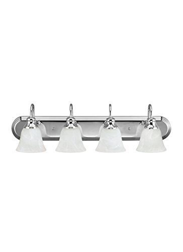 Image of Sea Gull Lighting 44942-05 Windgate Four Light Wall /Bath Vanity Style Lights, Chrome Finish