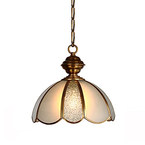 Suspension en Laiton E27 JOMBID avec Abat-Jour en Verre pour Cuisine