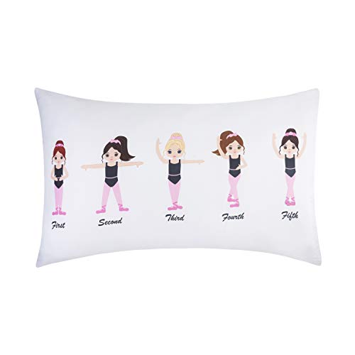 Everyday Kids 3-Piece Toddler Fitted Sheet, Flat Sheet And Pillowcase Set - Born To Dance Ballerina - Soft Breathable Microfiber Girls Toddler Sheets Set - Toddler Bed Sheets #TOP5