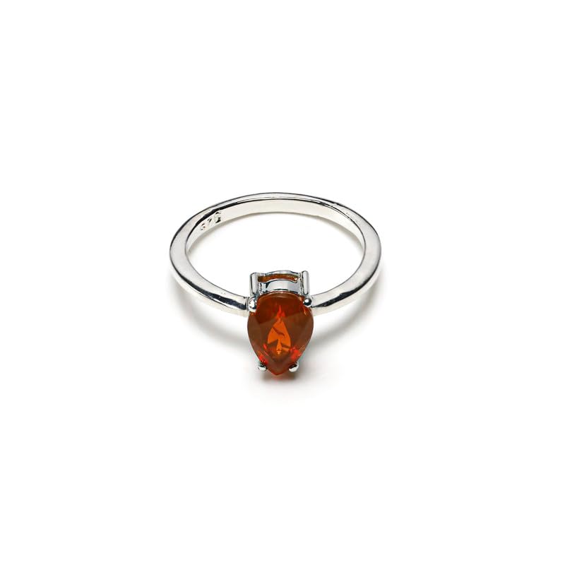 Opale mexicaine naturelle sur bague argent sterling 925 homme