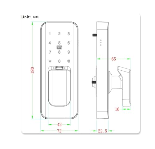 Serrure intelligente à empreintes digitales pour porte maison serrure électronique - 7