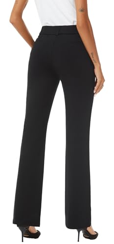 Women's High Waist Stretchy Bootcut Dress Work Slacks Pants with Pockets2