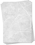 Gastronomie Papier (Grau-Eis-Marmor, DIN A5, 250 Blatt, MPA-5260) für Speisekarten. Marmoriertes Papier, Marmorpapier grau einseitig bedruckt