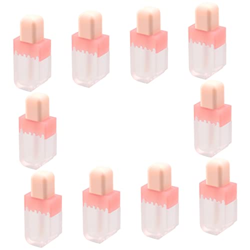 HONMEET 10pièces Tubes De Lip Oil Transparent Refillable Pour à Lèvres Bouteilles Vides De Gloss à Lèvres Pour Femmes Pour Voyage Et Échantillons Cosmétiques