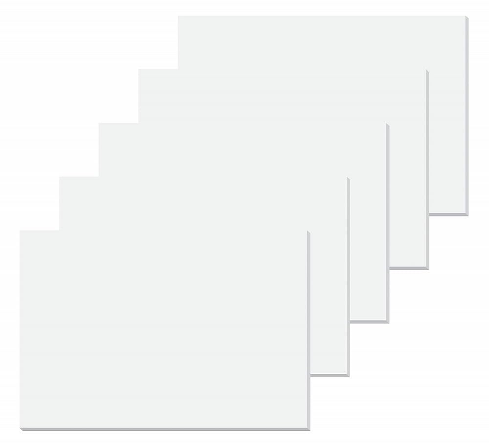 SIGEL Sy510 Lot de 5 Sous-Mains, Bloc Papier / Bloc à dessin, A2 (59,5 X 41 cm), Uni Blanc, 5 X 50 Feuilles | SY510, bloc papier/dessin uni blanc, 5 x 50 feuilles