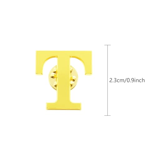 Image of 10Pack A-Z 26 Letters Pins Brooches Silver Plated Metal Broaches Pins-GOLD Initial Breast Brooch pin Tack Name Personalized Gifts for Women Men