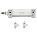 Baomain Pneumatic Air Cylinder SC 50 x 100,PT 1/4, Bore 2 inch(50mm), Stroke 4 inch(100mm), Dual Action 1 Mpa,for Industrial Machinery