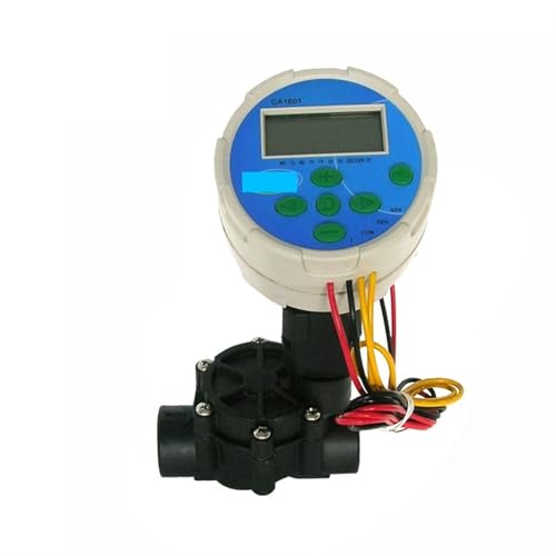 Controlador de riego con válvula de control de agua y batería de 9 V 8