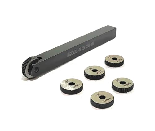 AI TOOLS Single Wheel Knurling Tool Holder | For Knurling Operation | With Different pattern | Gripping Product | Straight and diagonal Shapes Knurls| 10 x 10 x 100 mm Size | 6 HSS KNURLS, KTH6HSS - Image 3