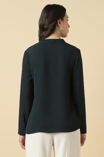 Image of Allen Solly Women's V-Neck Top | Full Sleeve | Regular Fit | Soft Comfortable Fabric | Everyday Casual Essential