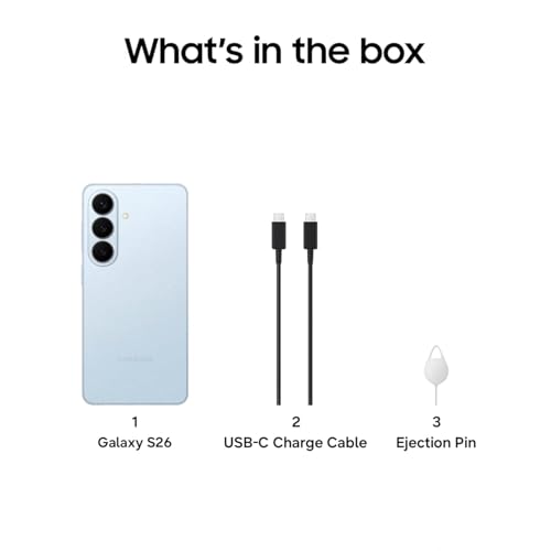 Image of Samsung Galaxy S26 5G (Sky Blue, 12GB RAM, 256GB Storage) with Other Offers
