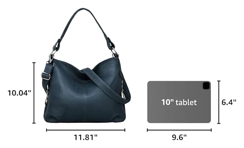 Image of YALUXE Women's Real Leather Shoulder Bags Hobo Handbags Purse Crossbody Bag