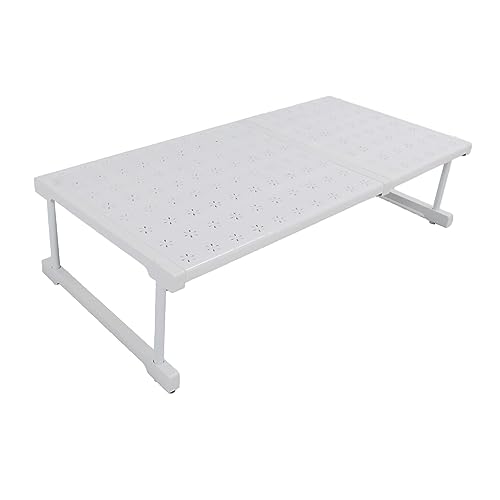 Jwthee Expandable Closet Shelf, Pantry Shelf Organizer Expandable Storage Rack Cabinet Shelf Organizer Closet Stackable Rack for Kitchen Bathroom Pantry (Length 67-88cm / 26.4-34.6in)