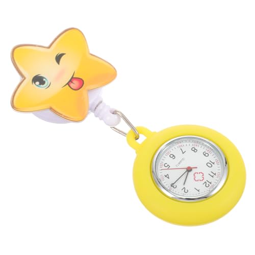 FRCOLOR Reloj de Enfermera Portátil con Clip Retráctil Resistente y Duradero Diseño Práctico para Uso Diario Accesorio para Auxiliares y Personal Sanitario