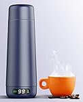 Travel Kettle, Dual Voltage Portable Electric Kettle 110V-220V-240V Smart Small Water Boiler for Tea & Coffee, 316 Stainless Steel, 6 Temperature Control and LCD Display, for Global Use (370ML)