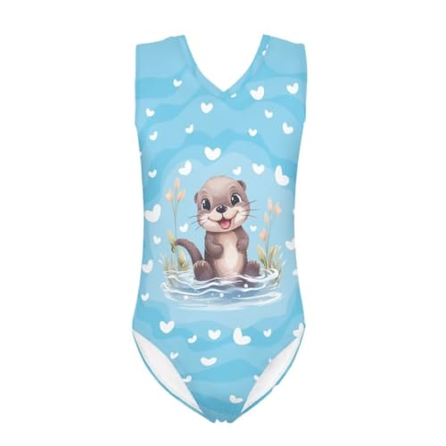 Image of Girls Swimsuit 3-14Y One Piece Swimwear Sleeveless Girls Bathing Suit
