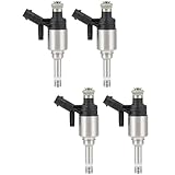 6 Holes ANGLEWIDE Set of 4 Fuel Injectors for Beetle, Golf, Golf Alltrack FJ1238, Black