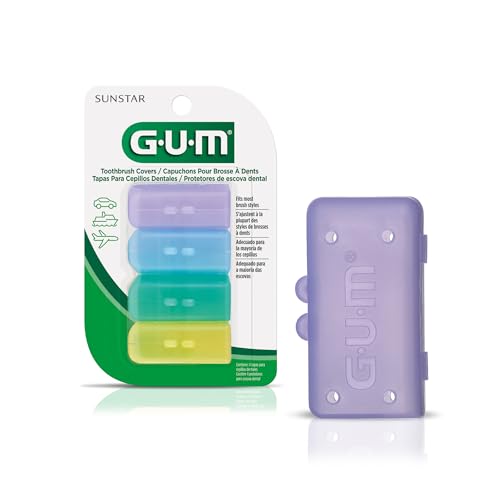 GUM Toothbrush Cap, Toothbrush Covers for Travel or...