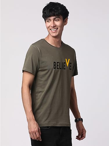 Image of ADRO 100% Cotton Lycra Tshirts for Men Combo Pack of 3 | Regular Fit | Printed T Shirt | Round Neck Half Sleeve| Mens Tshirts
