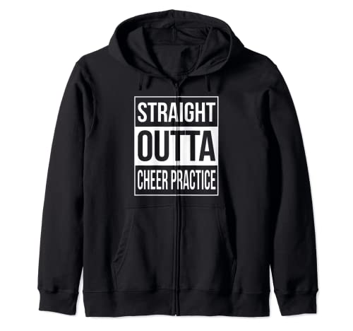 Straight Outta Cheer Practice - Camiseta de regalo para animadoras Sudadera con Capucha
