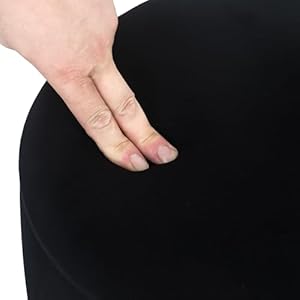 Adeco Round Storage Ottoman Set of 2, Modern Small Upholstered Velvet Vanity Chair Padded Footrest Stool Seat Footstool for Living Room Bedroom Kidsroom Coffee Table, Black Adeco Round Storage Ottoman Set of 2 Modern Small Upholstered Velvet Vanity Chair Padded Footrest Stool Seat Footstool for Living Room Bedroom Kidsroom Coffee Table Black