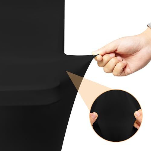 2 Pack 6 Feet Black Spandex Tablecloth for Rectangular Tables, Fitted & Stretch, Washable, Wrinkle Resistant, Perfect for Event, Wedding, Party, Banquet, Cocktail, Festival, and Table Protector - Image 7