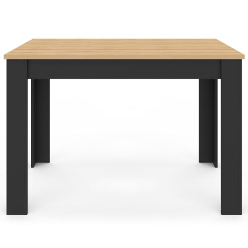 Table à manger ROZY 6 pers. 110 cm bicolore IDMarket