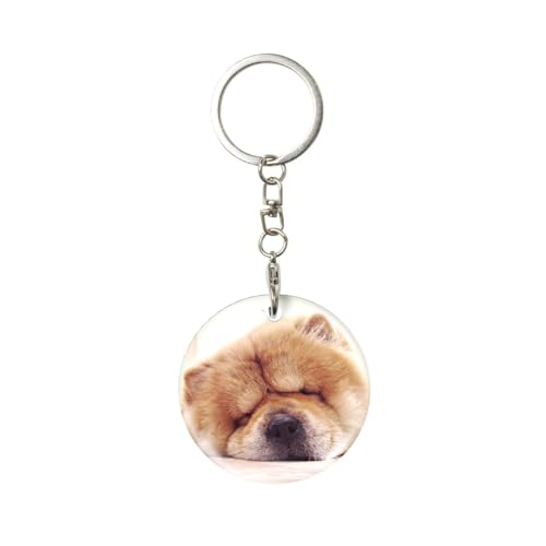 Chow Dog Keychain for Men Women Aluminium Metal Key Chain Key Acc...