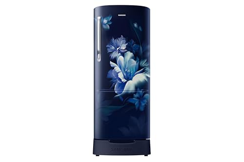Image of Samsung 183 L, 3 Star, Digital Inverter, Direct-Cool Single Door Refrigerator (RR20H2823UZ /NL, Midnight Blossom Blue, Base Stand Drawer, Single Touch Defrost, 2026 Model)