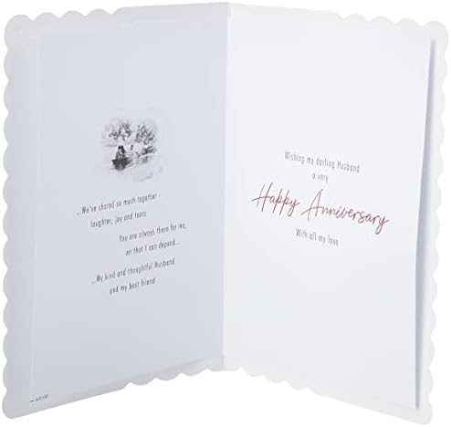 Traditional Annivesary Card Husband - 9 x 6 inches - Piccadilly Greetings