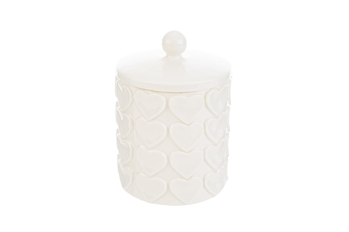 Elegant Wedding Favour Box Scented Candle Hearts in Porcelain with Shopper ST (D.8.5 x H.12 CM-ART .56522)