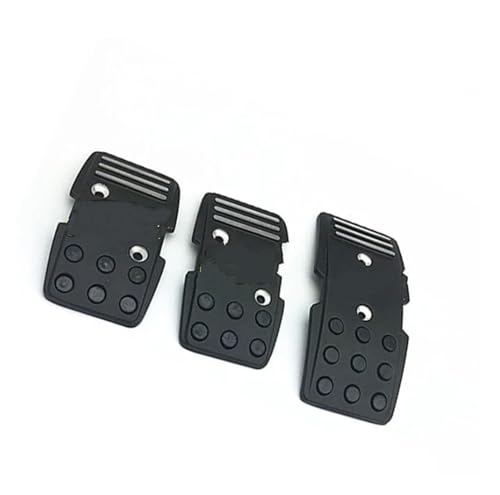 Reposapiés Freno Pedales De Freno, Embrague Y Acelerador Manuales Para Coche, De Metal Antideslizante, Color Negro, Juego De 3 Piezas. Pedales Coche