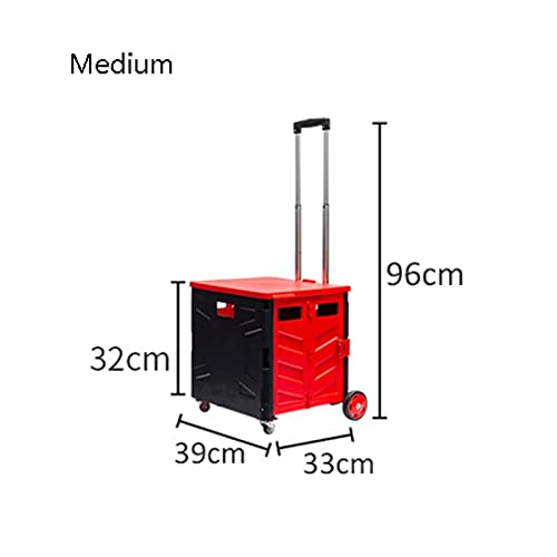 gbgymjm Einkaufswagen Zusammenklappbarer Einkaufswagen Auf Rädern Tragbarer Einkaufstrolley Handwagen Gepäckwagen Für… – Bild 5