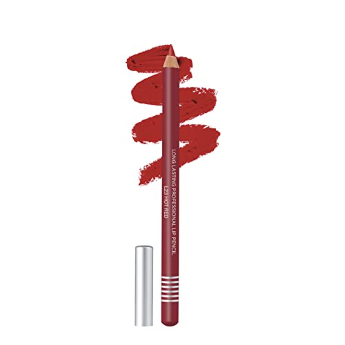 Image of Colors Queen Lip Liner Pencil | Long Lasting & Waterproof Formula | Matte Lip Liner Pencil for Women (L-23, Hot Red)